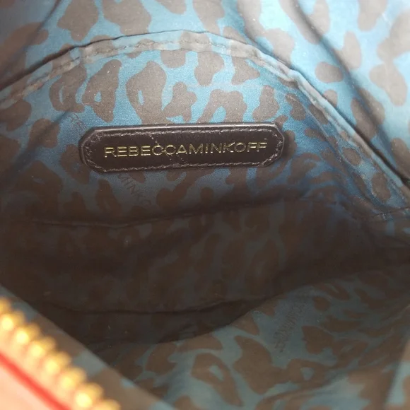 Rebecca Minkoff Mini Mac Orange Leather Crossbody Handbag - Picture 9 of 12